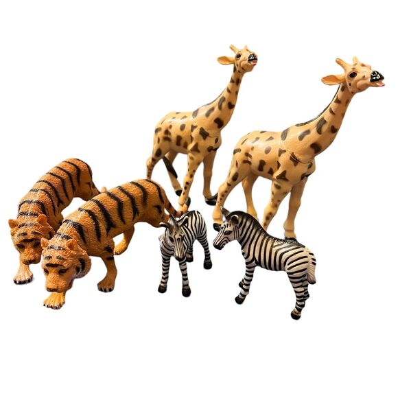 Mixed Lot Of 6 Safari/Zoo Animals Figures Toys - Picture 3 of 10